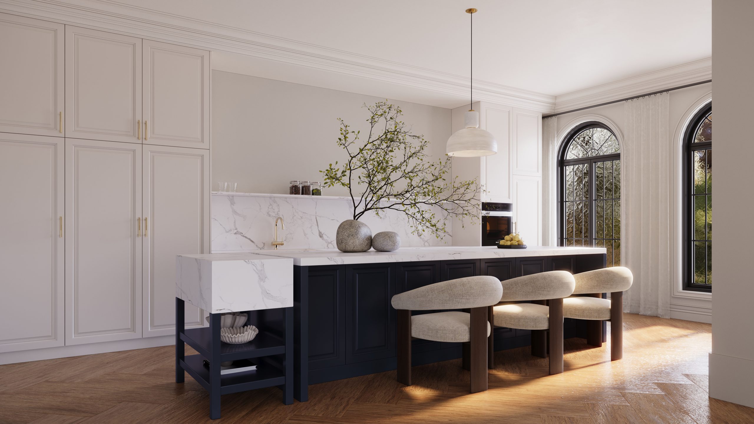 transitional-french-colonial-nouvelle-france-kitchen